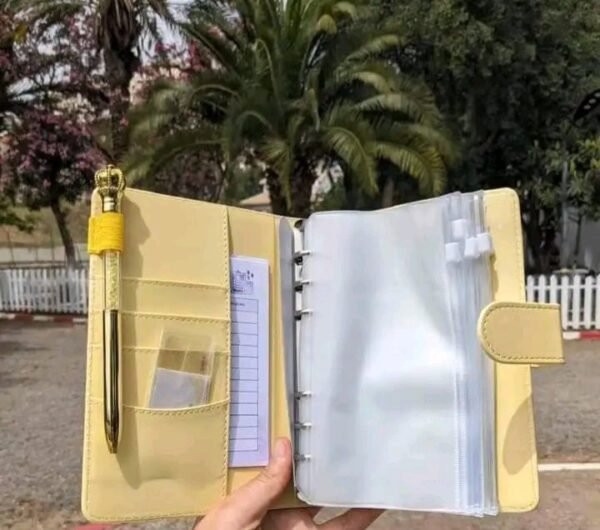 منظم الميزانية المكتبي والمالي الجلدي